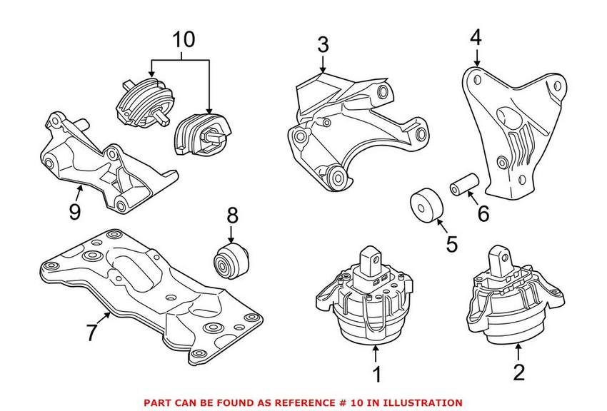 BMW Auto Trans Mount 22326775916